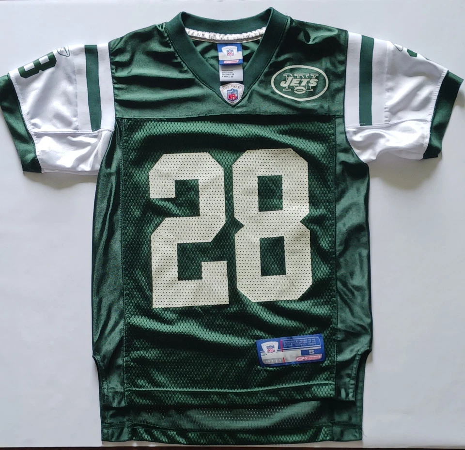 Camiseta deportiva Reebok NY Jets juvenil S #28 Curtis Martin con ALTAVOCES E IMANES ADICIONALES Foto 3 de 4