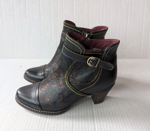 L'Artiste by Spring Step Captivate BM Womens 38/7-7.5 Ankle Boots Leather - Picture 2 of 10