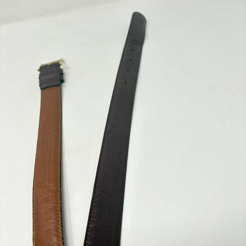 Cinturón Coach Vintage de Cuero Borgoña para Hombre Talla 36 Herrajes de Latón - Imagen 12 de 15