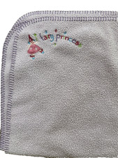 Fiary Princess Purple Baby Blanket Stitched Edge Soft Fleece 30x36