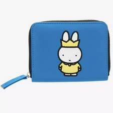 Miffy Zipper Wallet Blue Official Licensed New w/Tag 4 Card Slots Clear ID Slot
