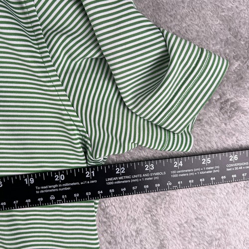 Tommy Hilfiger Polo Shirt Men’s Size XL Green Stripe Button-Up Short Sleeve - Picture 7 of 8