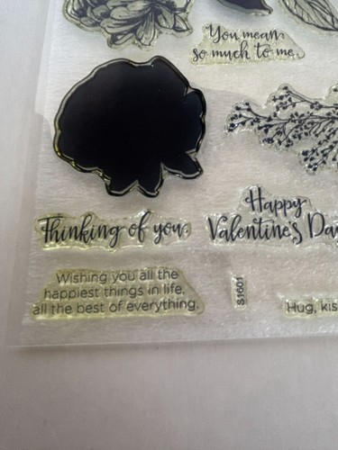 CTMH Acrylic Stamp Set Beloved Bouquet Peony Flowers Love You My Acrylix S1601 - Picture 7 of 9