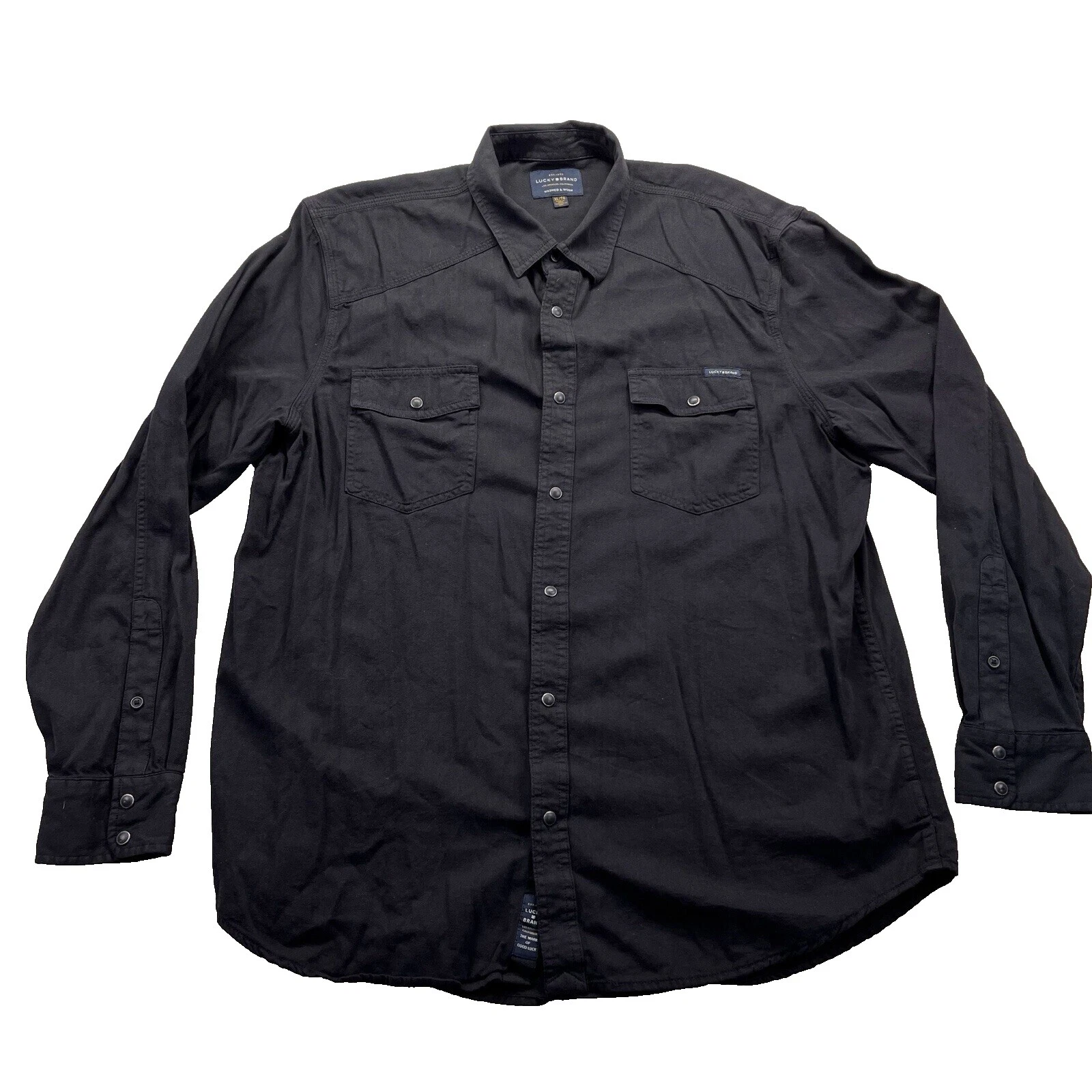 Lucky Brand Classic Solid Dress Shirts for Men