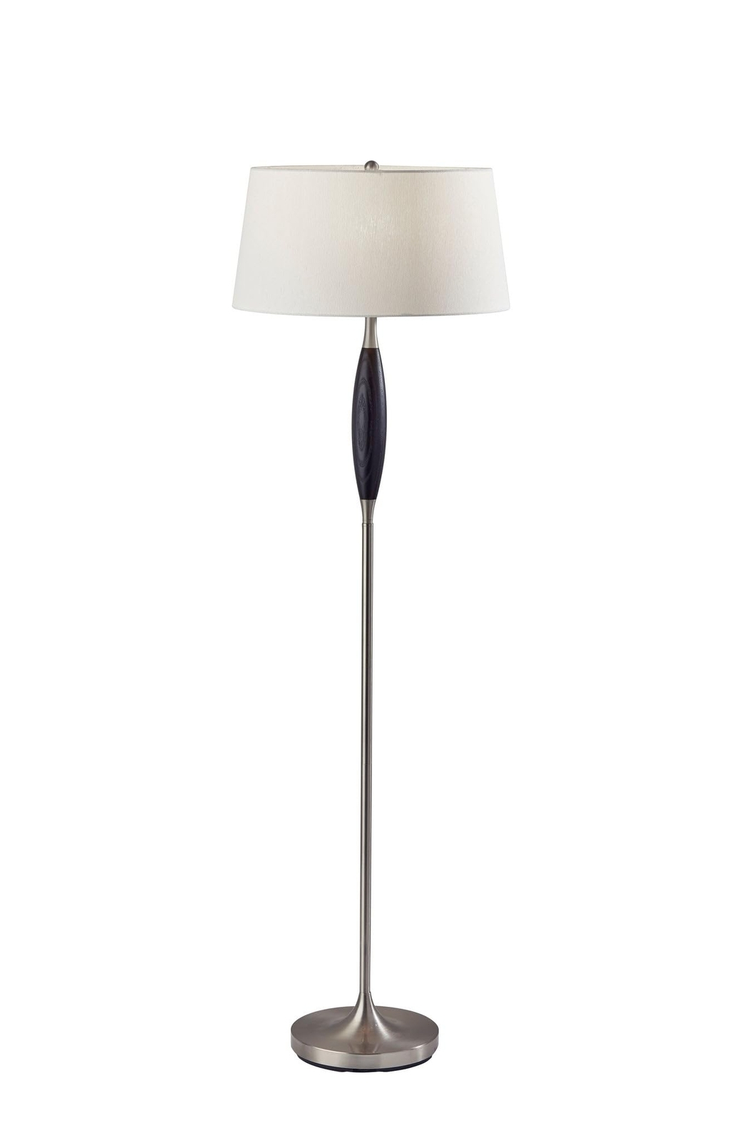 Pinn Floor Lamp 60 Black & Brushed Steel Nickel, Black Brushed