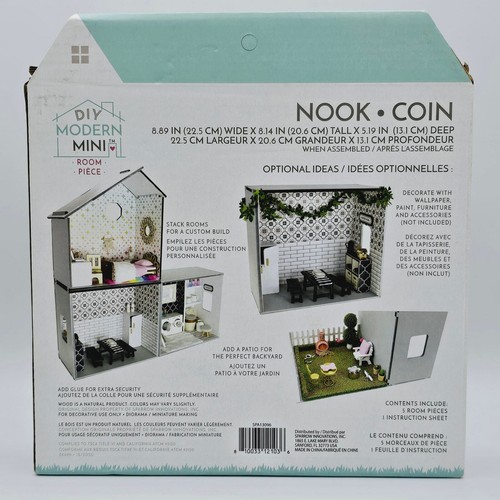 Casa delle bambole moderna fai da te Mini Nook camera artigianale l - Foto 5 di 7