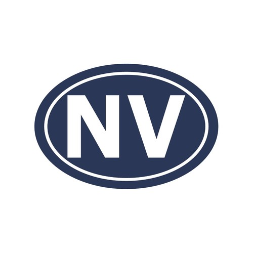 Nevada NV Initials Vinyl Decal Window Oval NV Laptop Sticker - Picture 10 of 12