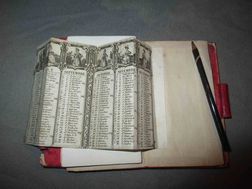 ancien carnet de bal laqué noir nacre Napoléon III XIX ème - Picture 5 of 7