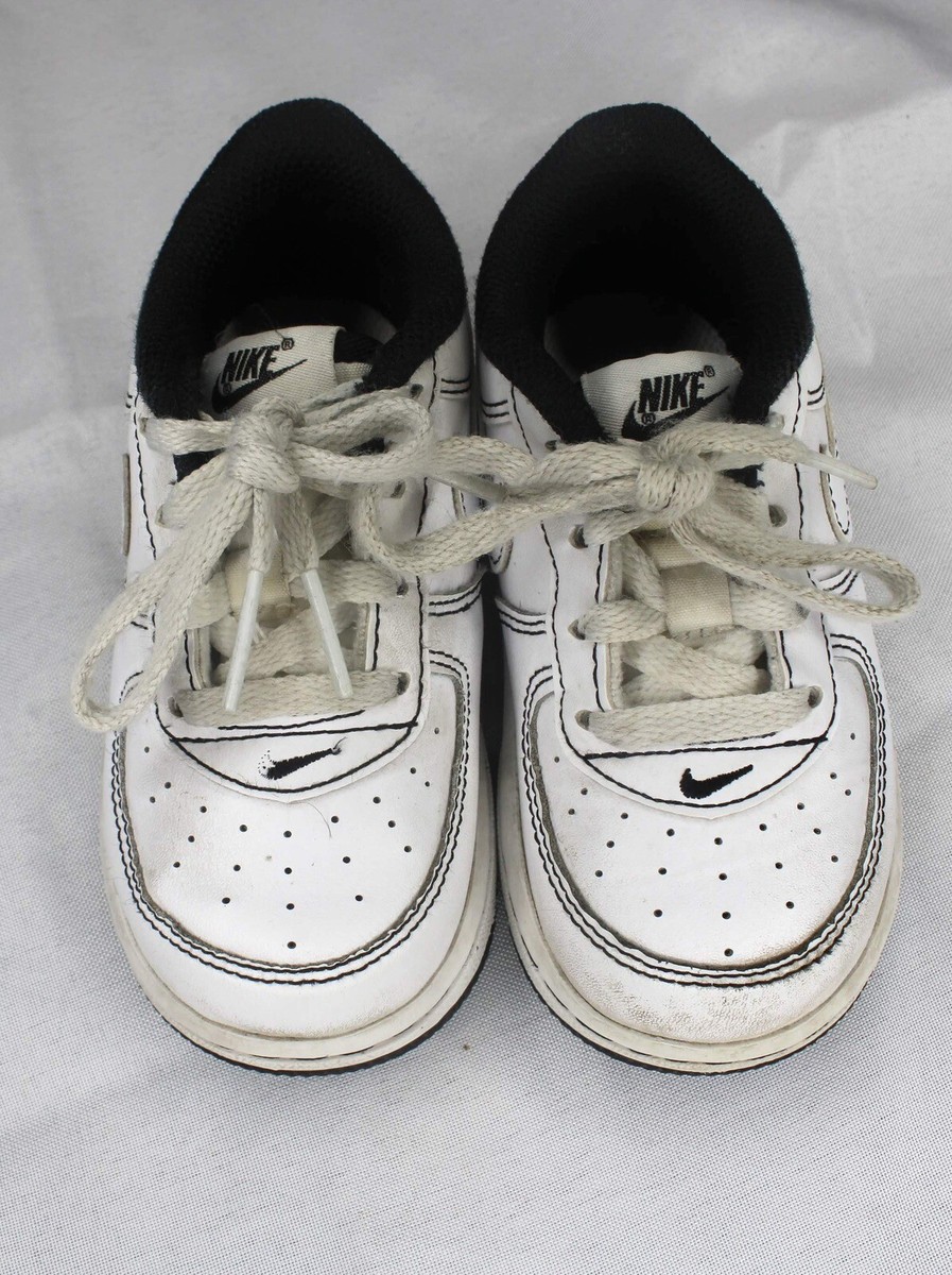 靴 Nike Air Force 1 Low White-Black stitch Nike Air Force 1 Low 07 Contrast Stitch White Black (GS