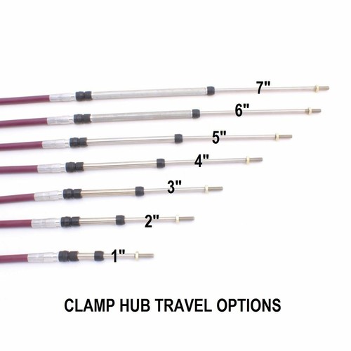 4 Series PushPull Cable, Clamp Hubs, 1/428 Rods, (choose travel