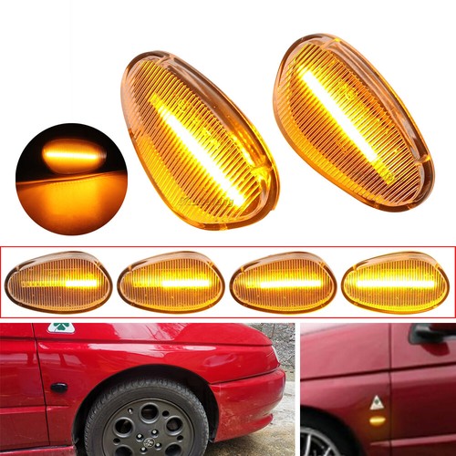 2X For Alfa Romeo 145/146 1994-2000 GTV 155 SPIDER LED Dynamic Side Marker Light - Picture 11 of 16