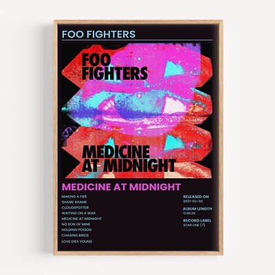 Foo Fighters - Medicine At Midnight Album Cover Art Poster Print.