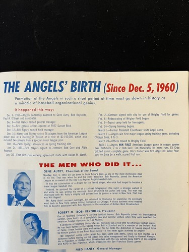 1961 California Angels Official Scorecard and Review Program Angels VS Detroit - Picture 16 of 17