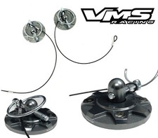 Vms Racing Universal Gunmetal Cnc Billet Aluminum Set Of 2 Hood Pins Kit