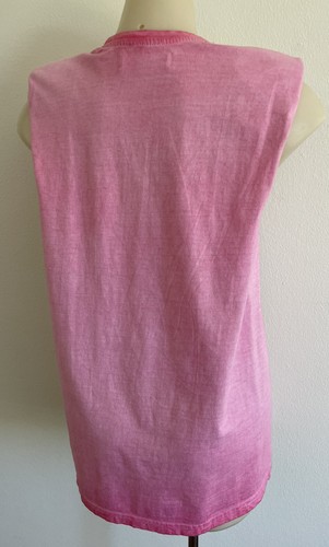 Circus Hotel T-shirt Top Washed Jersey Cotton Light Pink Padded Shoulders M-L - Picture 6 of 12