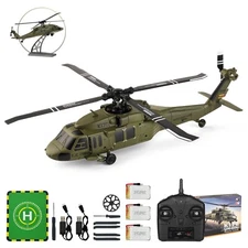 ​​WLTOYS XK K170 Brushless 4-CH RC Helicopter,UH-60L Blackhawk with Light, RTF