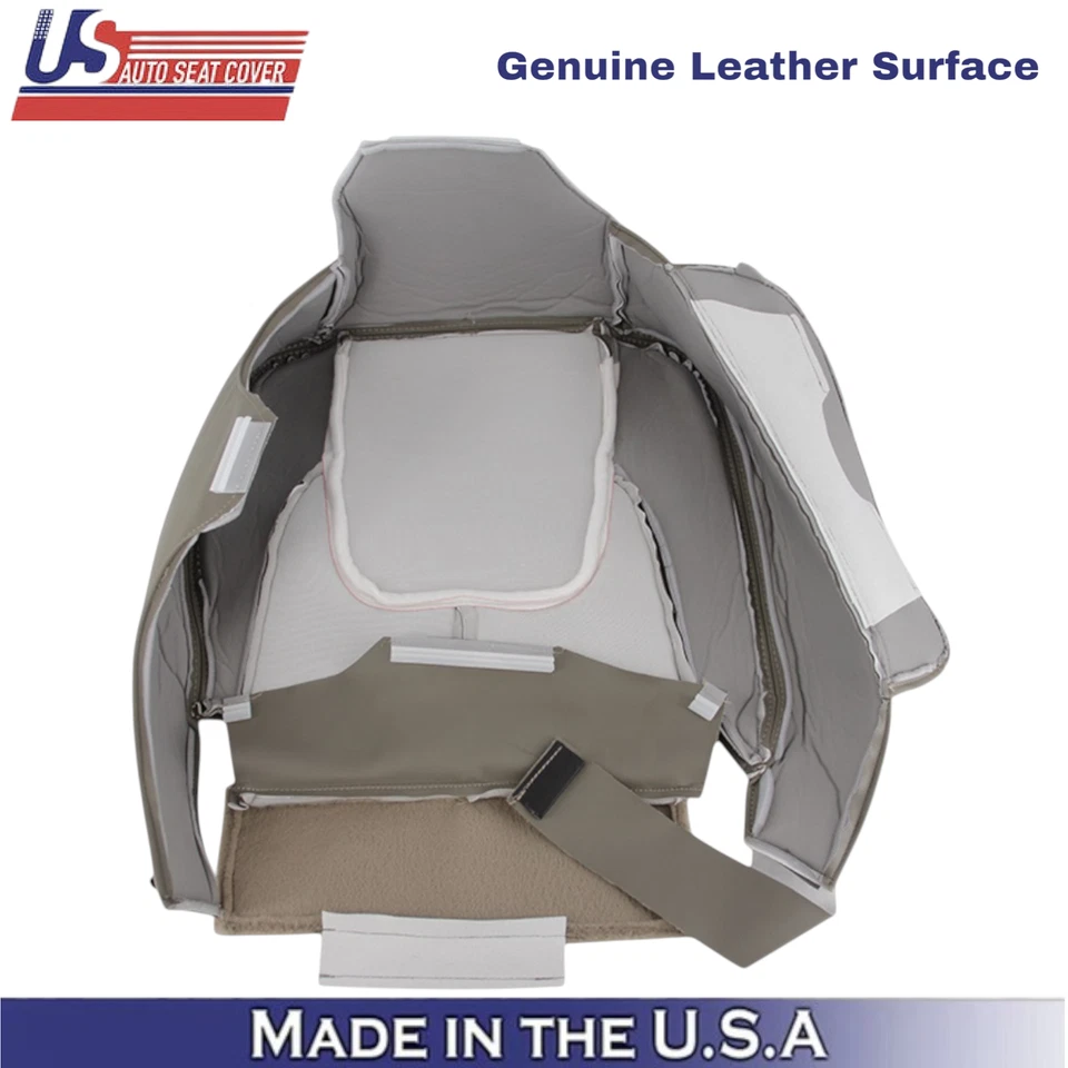 Cubiertas de asiento delanteras de cuero topo para Dodge Ram 1500 2500 Laramie 2002-2003 Foto 4 de 4