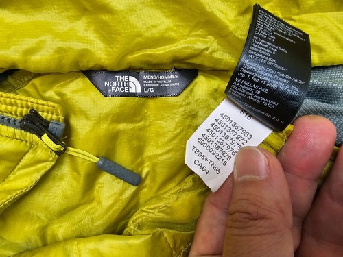 HOT Men THE NORTH FACE THERMOBALL QUILTED HOOD JOGG STRETCH YELLOW GRAY Jacket L - Picture 6 of 19