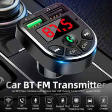 Wireless Bluetooth FM Transmitter 5.0 Car MP3 Player 2 USB Charger Handsfree Kit