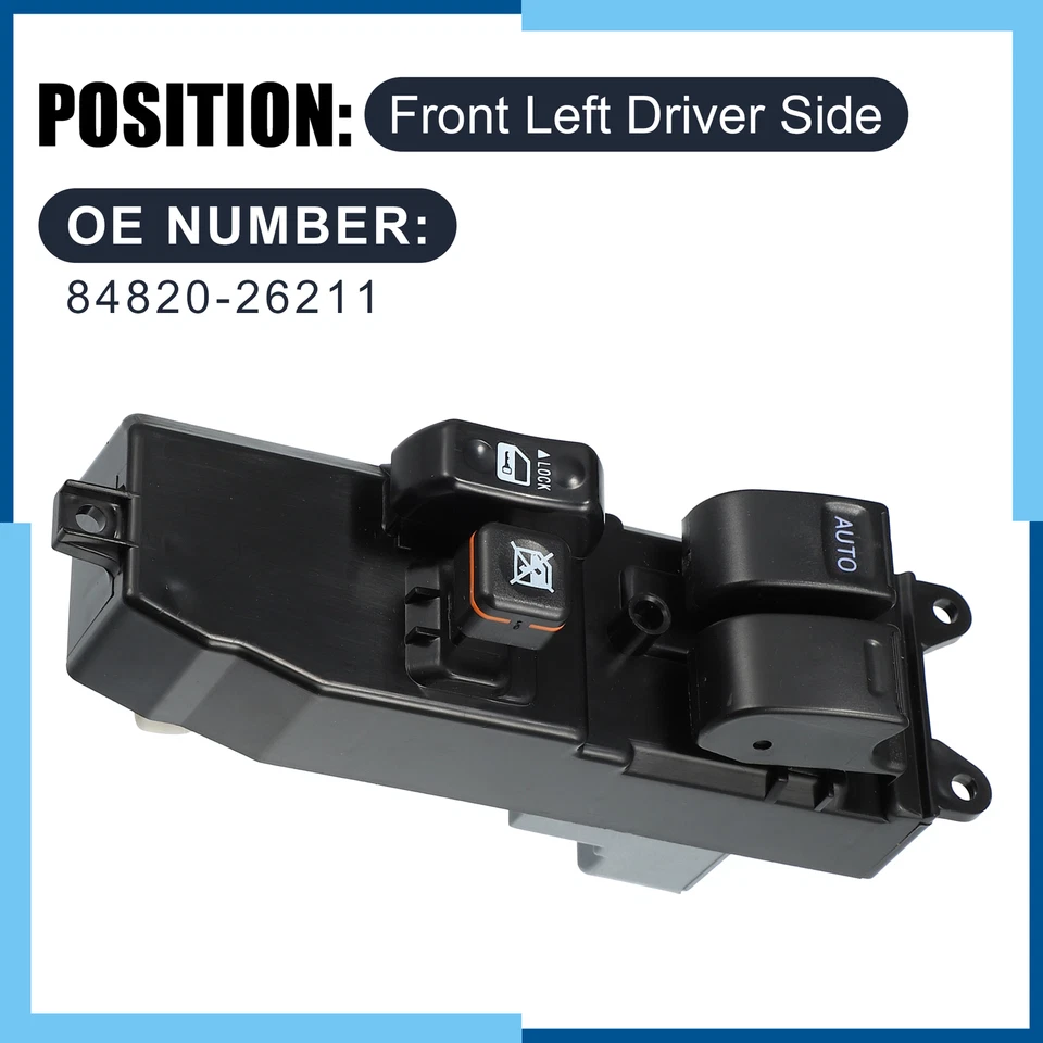 Pack(1) 8482026211 Front Left Car Power Window Switch for Toyota Hiace 2006-2013 - Изображение 2 из 4