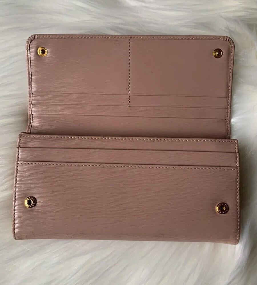 Authentic PRADA Saffiano Leather Bifold Long  Wal… - image 4