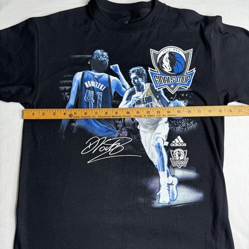 Adidas Dallas Mavericks Dirk Nowitzki 2011 NBA Finals MVP Shirt Black Mens M - Picture 4 of 6