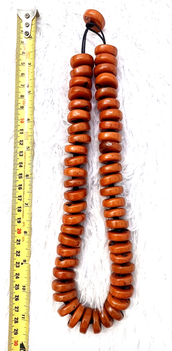 Tribal Tibetan Banjara Handmade Amber Look Necklace Boho Gypsy Ethnic Resin Bead - Picture 3 of 6