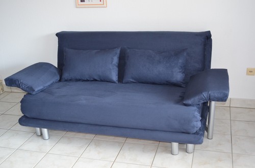 Ligne Roset Multy 3 Schlafsofa in Microfaser Blau - TOP ! - Bild 3 von 12
