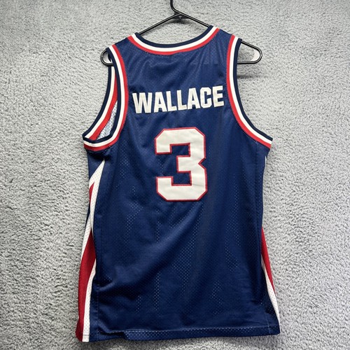 Detroit Pistons #3 Ben Wallace Nike NBA Basketball Authen. Team Jersey M +2 - Picture 9 of 11