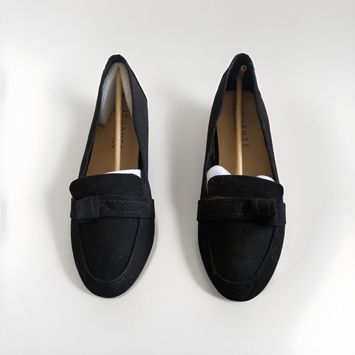 Journee Collection Marci Loafers Flats Black Textile Top Knot Size 8 NEW Comfort - Picture 4 of 12