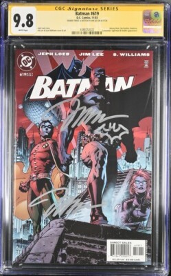 Batman #619 2003 DC Comics CGC 9.8 SS Signed x2 Jim Lee Sketch Hush storyline
