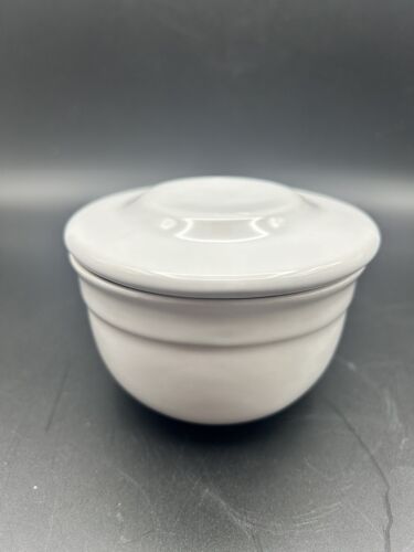 Emile Henry White Butter Keeper Bell Pot Crock France 4.25" Diameter 86.10