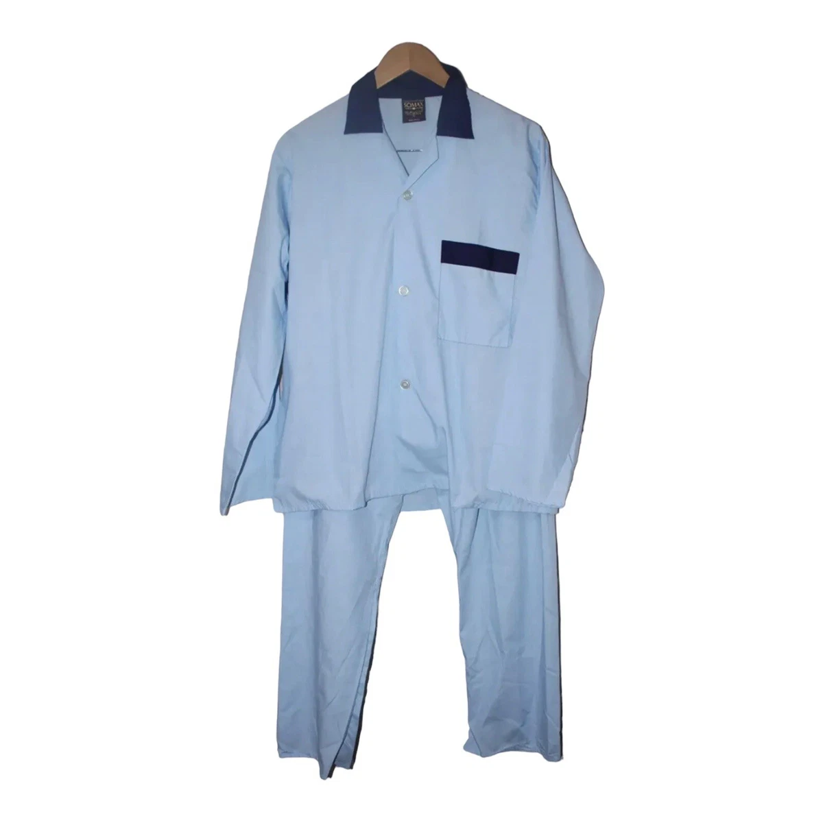 SOMAX Pyjamas Medium MENS Blue Set 80s Vintage MEDICAL eBay