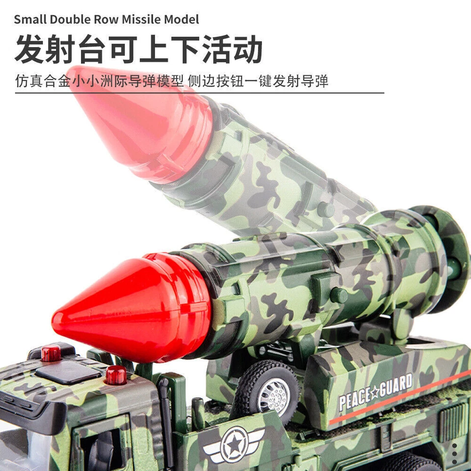 1/32 Alloy intercontinental missile rocket launcher vehicle Model Missile vehicl - Image 4 of 4