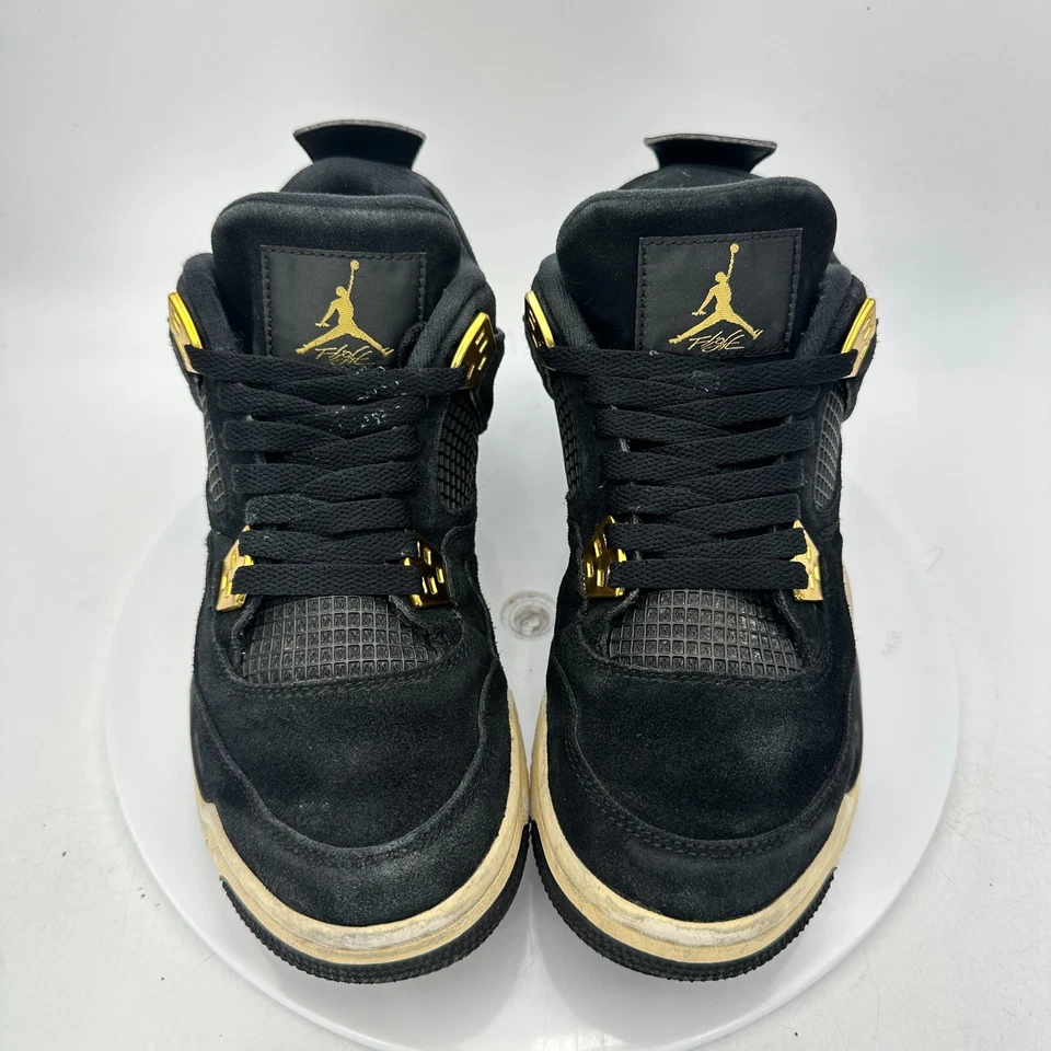 Nike Air Jordan Retro 4 Retro Juvenil Talla 7Y 408452-032 Negro Dorado Blanco Zapatos Foto 4 de 4