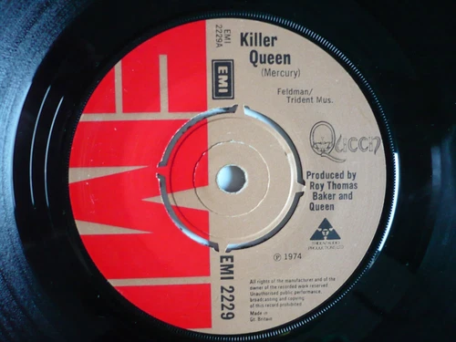 Queen Killer Queen 7" Vinyl UK EMI 1974 1st Press A2U/B1U RAYS Trident Single