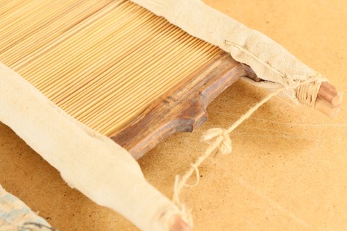 Vintage Decoration Weaving Loom Primitive Antique Wooden Reeds Farmhouse 19th - Picture 7 of 11
