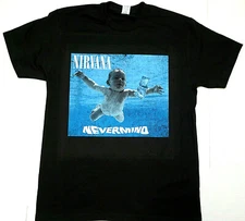 NIRVANA T-shirt Nevermind Grunge Rock Kurt Cobain Tee Men's 100% Cotton New 