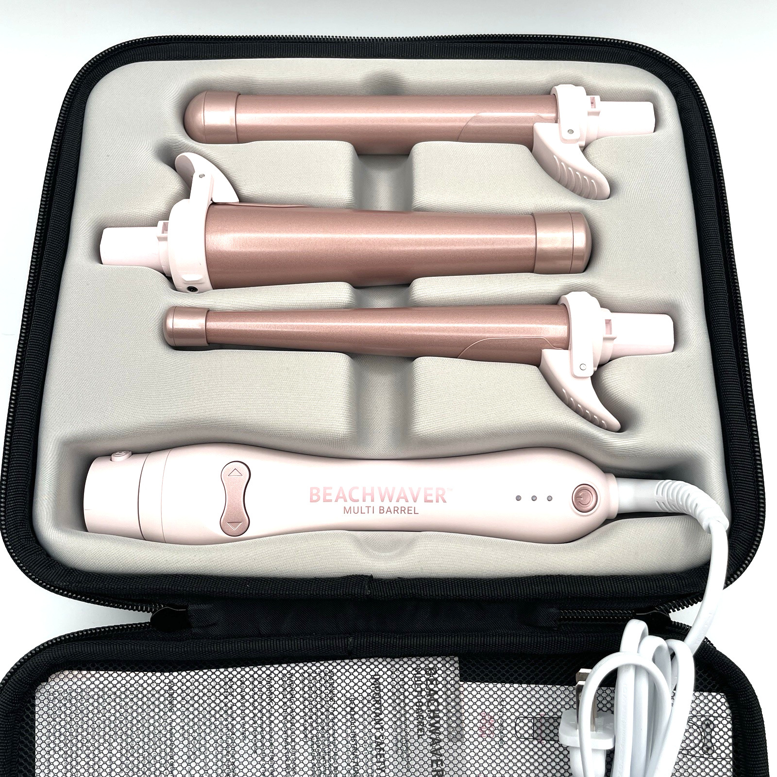 Beachwaver Multi 3 Barrel Rotating Curling Iron Rose Gold Pink B-Series ~ New