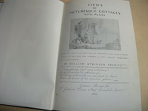 VIEWS OF PICTURESQUE COTTAGES. WILLIAM ATKINSON. 1971 reprint of 1805 EDITION HB - Picture 2 of 5
