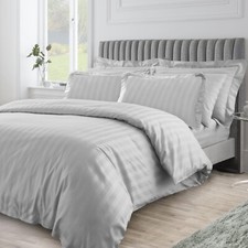 Image of Hotel Stripe Duvet Cover Pillowcase Bedding Quilt Set Geometric Printed