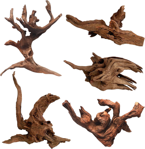 5 Pcs Driftwood Branches Aquarium Wood Decoration Natural Fish Tank Habitat Deco