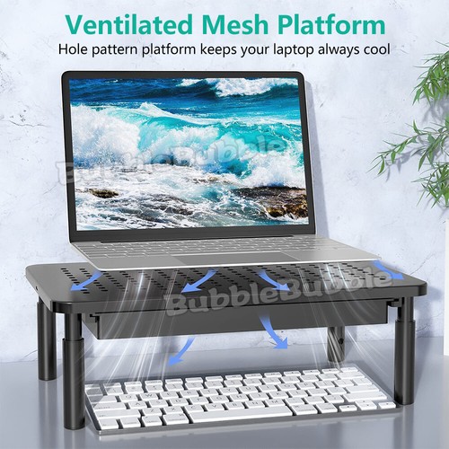 Computer Monitor Stand Laptop Riser Desktop Space Saver Adjustable Height AU - Picture 6 of 11