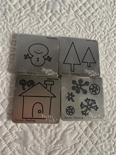 Cricut Cuttlebug Winter scene metal die set of 4 - Picture 12 of 12