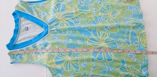 SJB Active Petite Women's Blue Green Sleeveless V Neck Trimmed Shirt Size PM - Picture 3 of 6