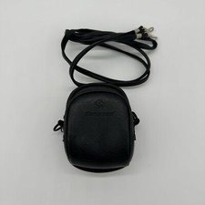 Vtg Samsonite Camera Case Black Leather Bag Adjustable Shoulder Strap Small 3x4