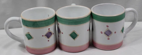 Caleca Belvidere Italy Set 3 Coffee Mugs