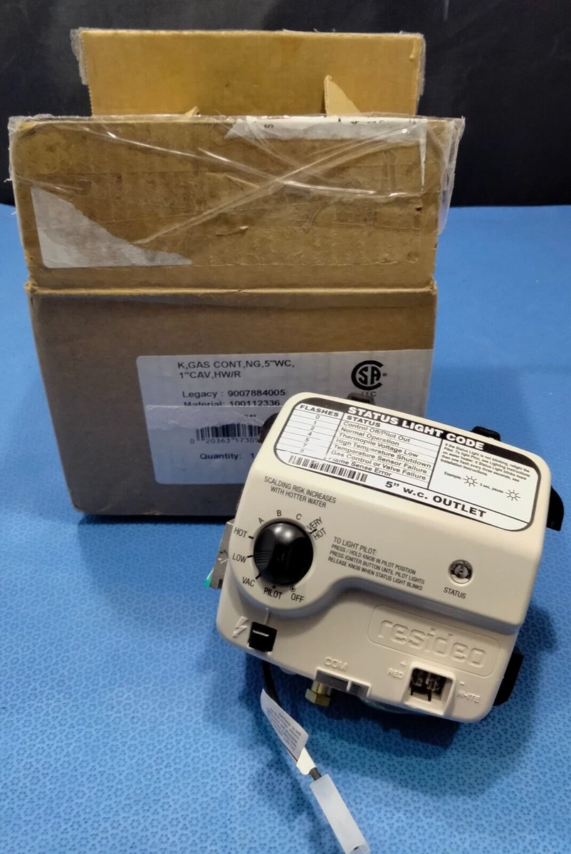 Resideo Hot Water Heater Gas Control Valve /Thermostat NG,1''CAV, 5u0026#034;  WC HW/R aj 20363173050 | eBay