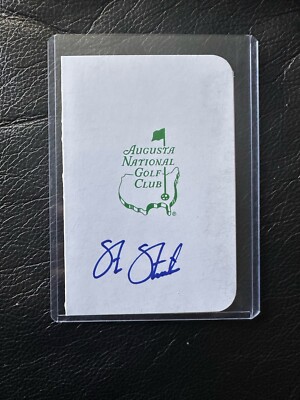 Carte De Score Masters Augusta Signée Dustin Johnson #11 - Avec Certificat Beckett COA