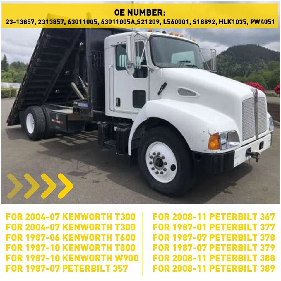 Juego de 1/2 pestillos para capucha de correa para 357 359 Peterbilt 367 377 388 378 389 L56-0001 Foto 2 de 4